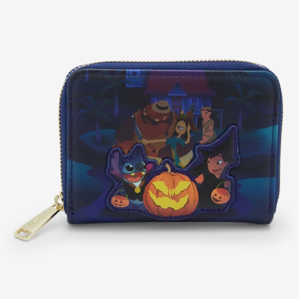 Loungefly Disney Lilo & Stitch Trick-or-Treating Glow-in-the-Dark Zip Wallet